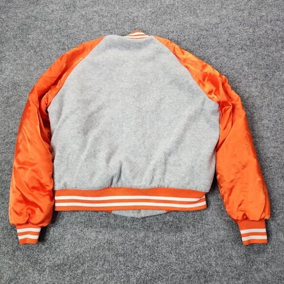 Vintage Clemson University Satin MLB Bomber Jacket Chalk Line Starter Sherpa M - Picture 12 of 16